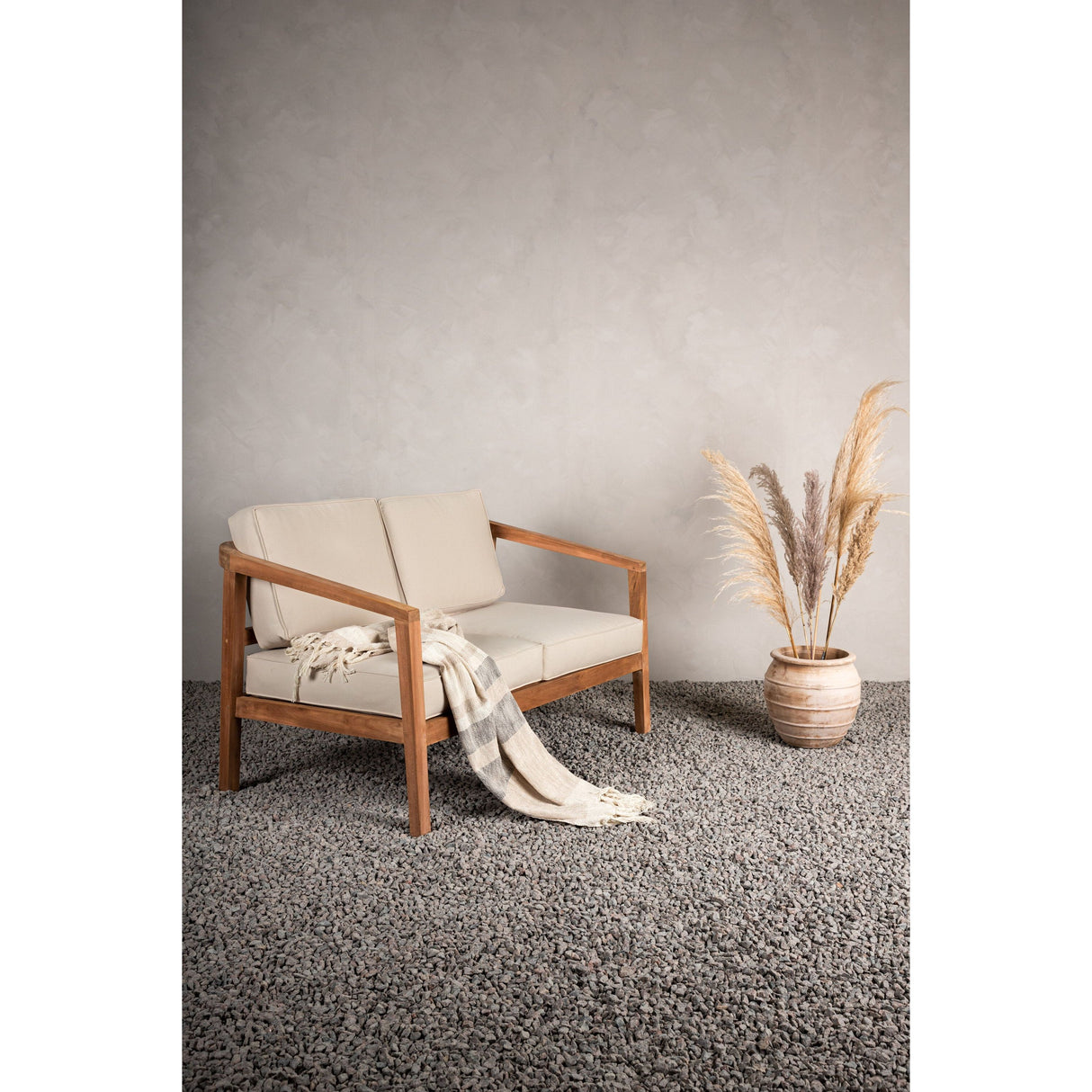 Lounge 2-Sitzer Sofa (Sofaset) - Teak gold - ZEN ZONE Furniture