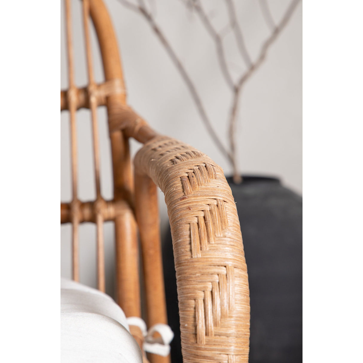 Nella 2-Sitzer Sofa Rattan Natur - inkl. Offwhite-Kissen - ZEN ZONE Furniture