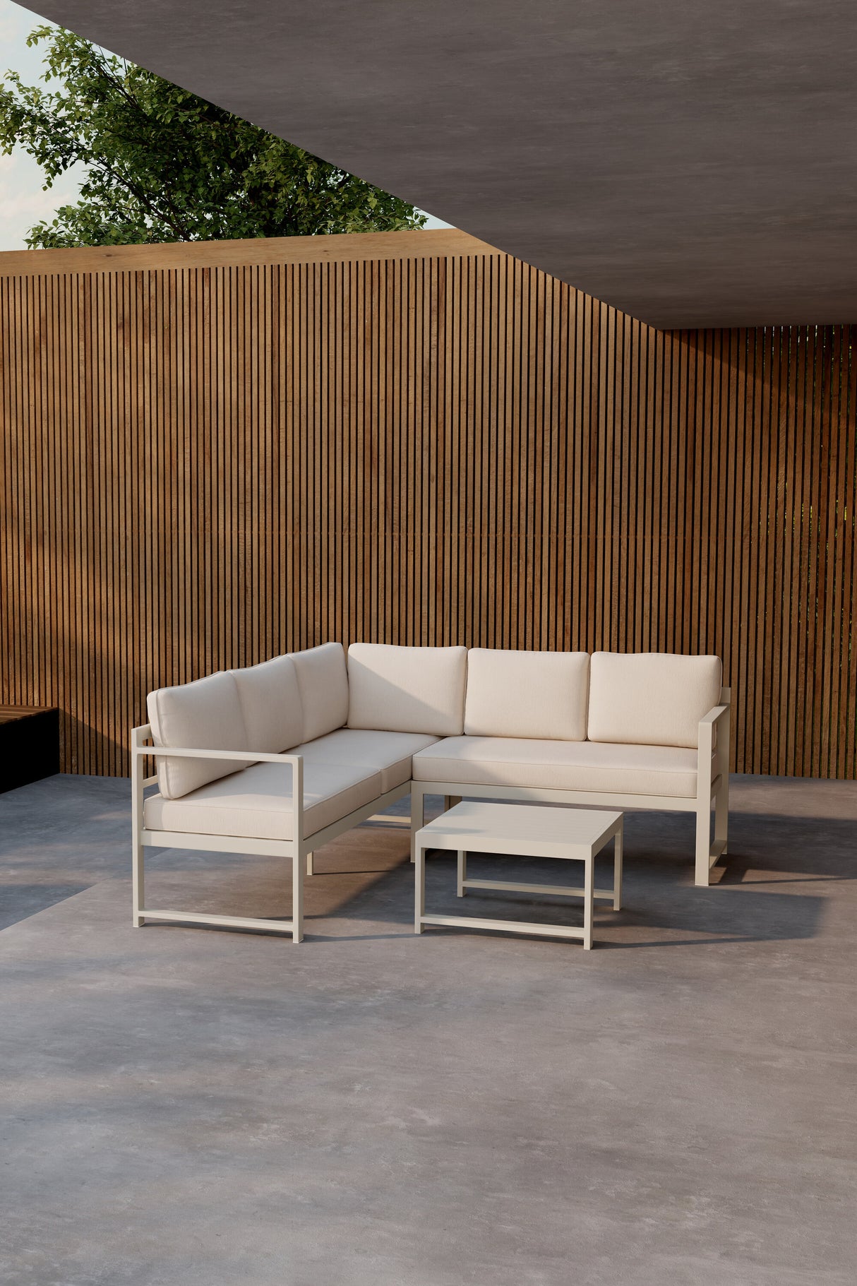Salvador Ecksofa Beige / Beige - ZEN ZONE Furniture