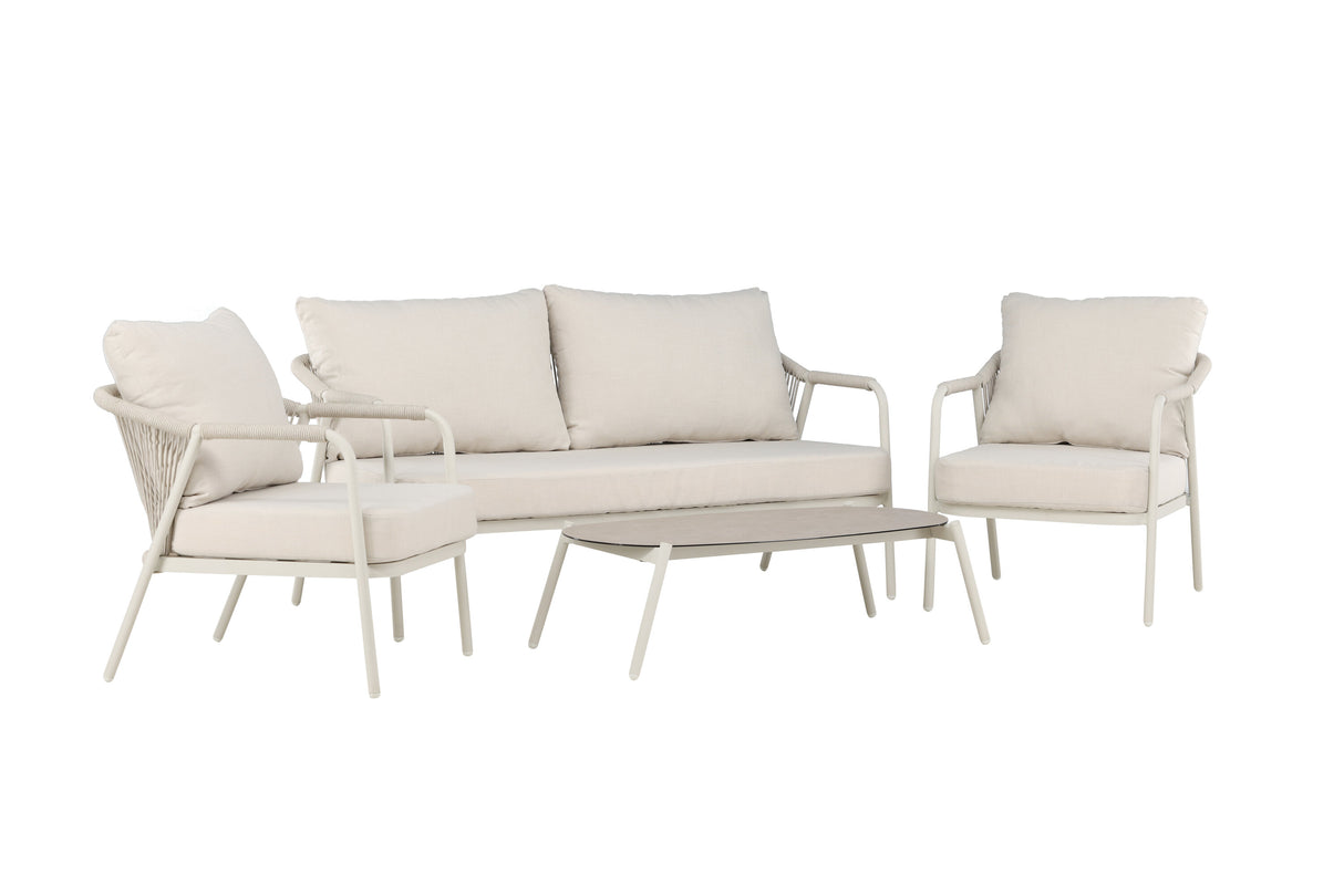 Sicily Lounge Set Beige / Beige - ZEN ZONE Furniture