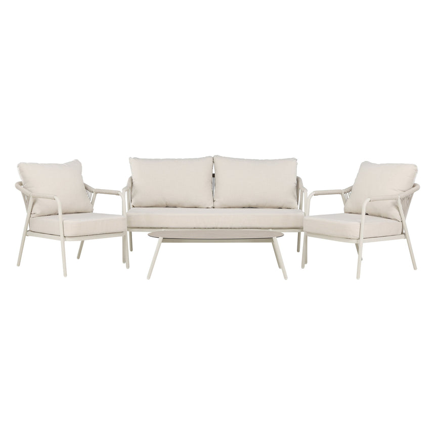 Sicily Lounge Set Beige / Beige - ZEN ZONE Furniture