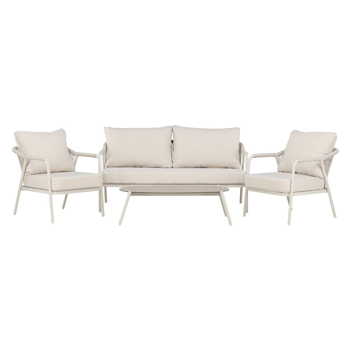 Sicily Lounge Set Beige / Beige - ZEN ZONE Furniture