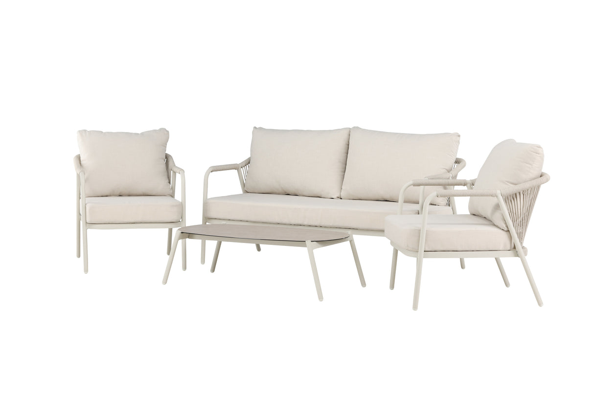 Sicily Lounge Set Beige / Beige - ZEN ZONE Furniture
