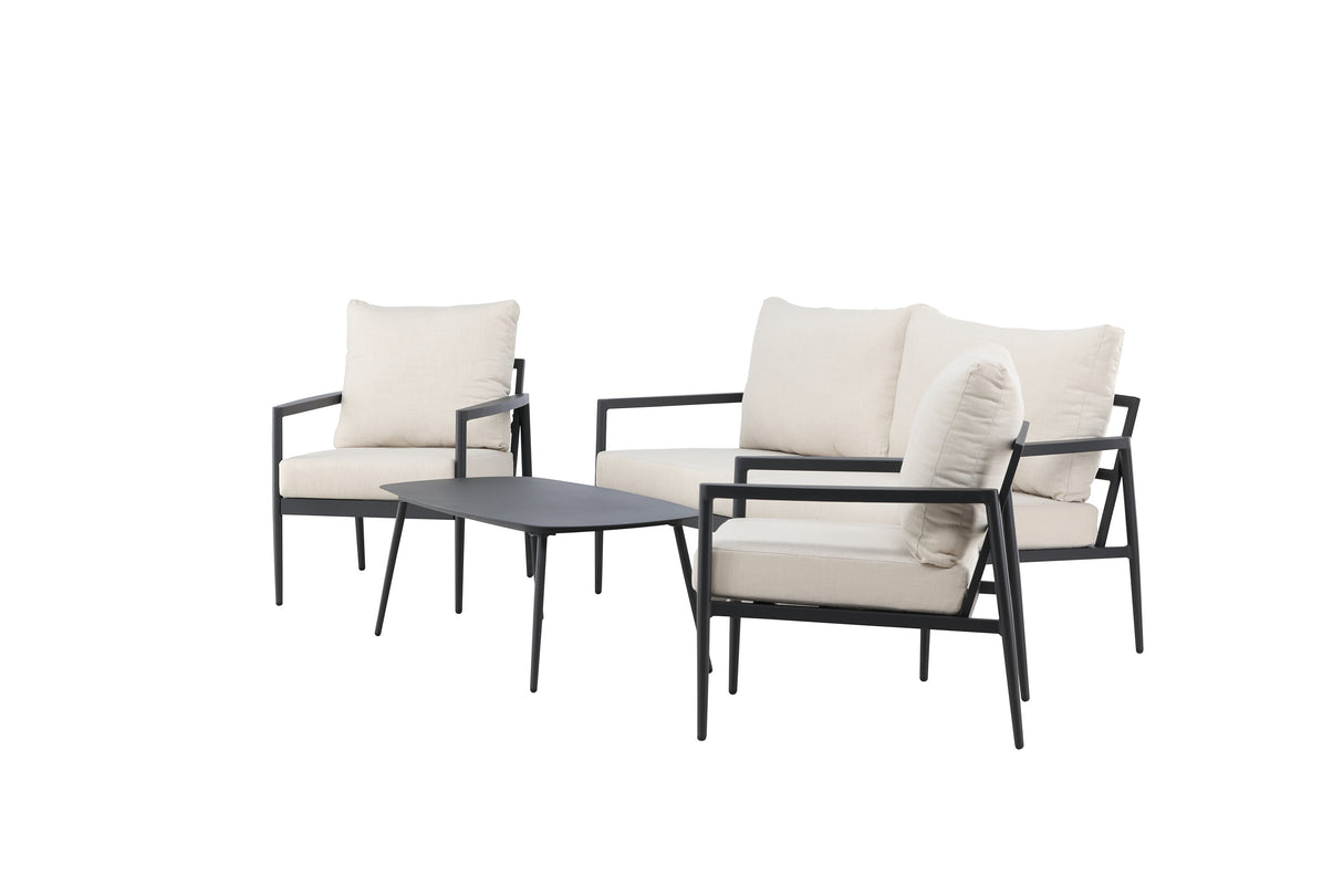 Taromina Lounge Set Schwarz / Beige - ZEN ZONE Furniture