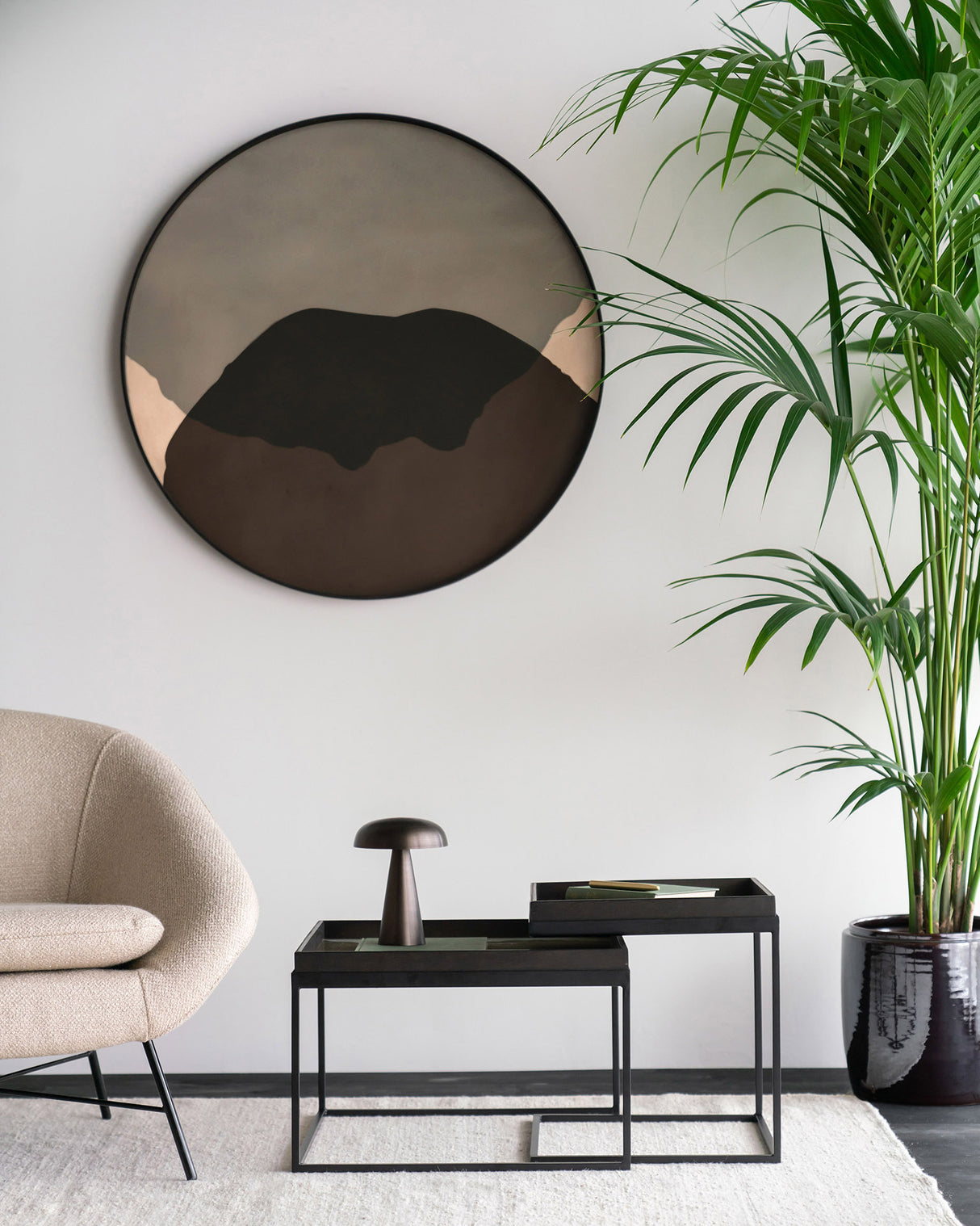 Barrow Loungestuhl - Off White Stoff - 81 x 79 x 71 cm - ZEN ZONE