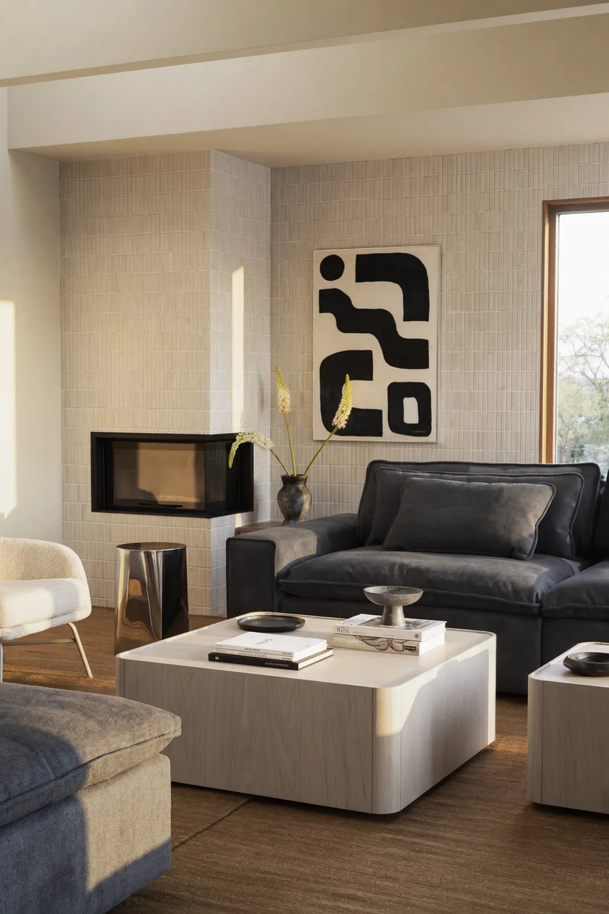 Couchtisch SEABROOK aus Eiche, 60x60x36 cm