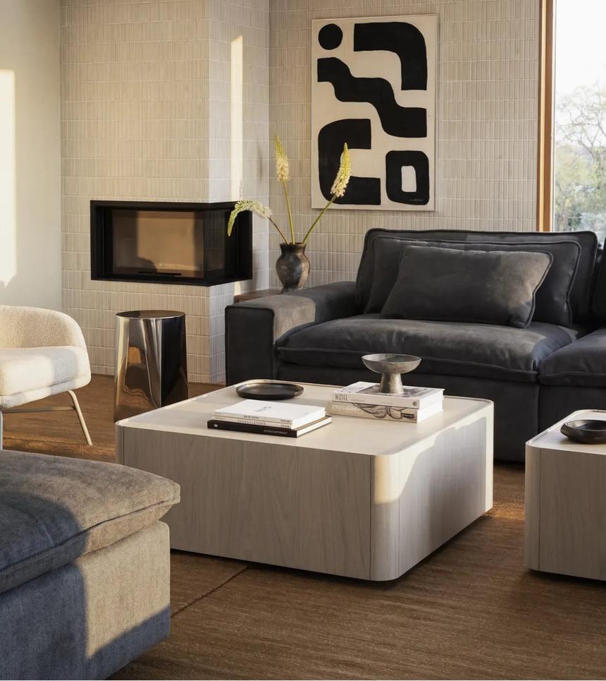 Couchtisch SEABROOK aus Eiche, 90x90x36 cm