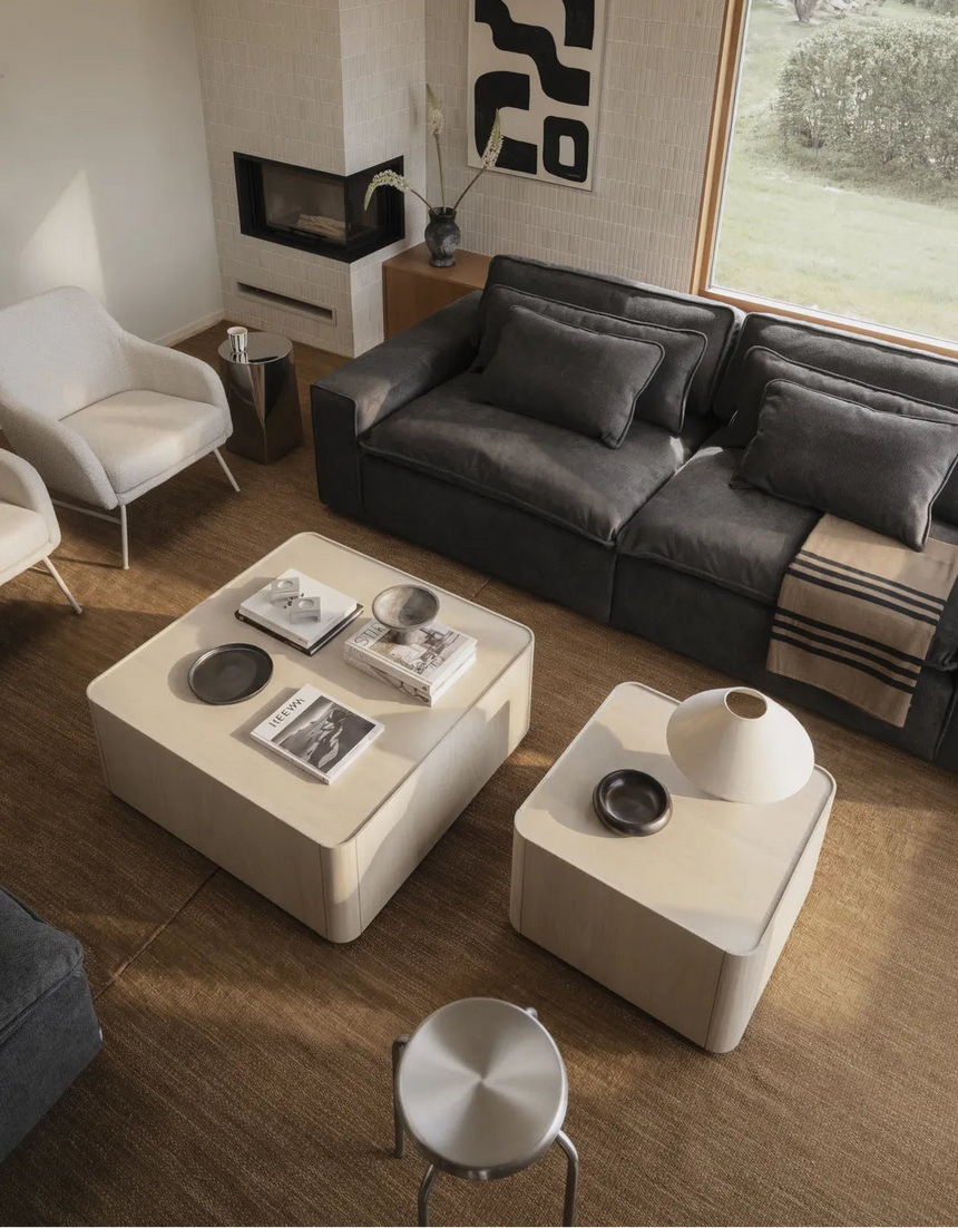 Couchtisch SEABROOK aus Eiche, 90x90x36 cm