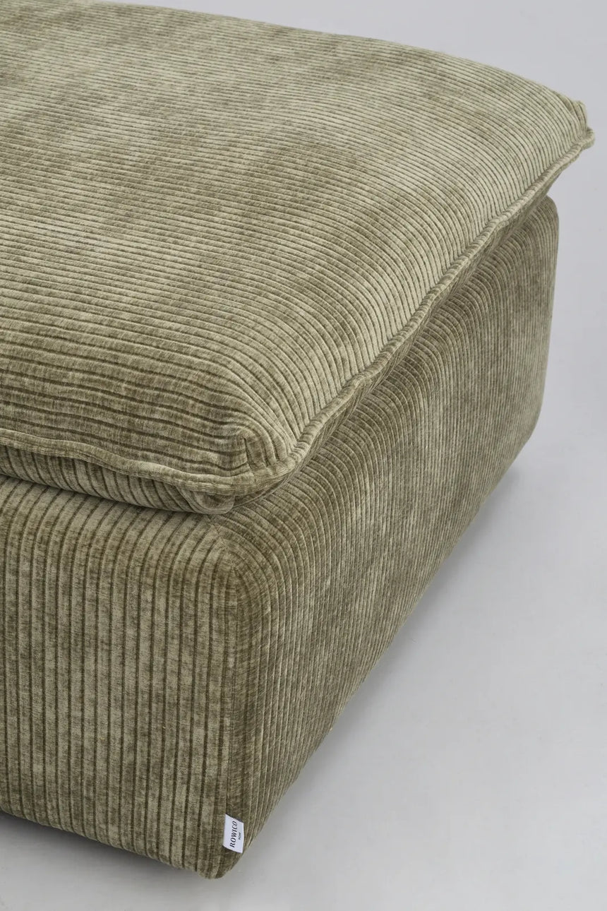 RAWLINS Fußhocker in Rachel grün, 91x91x45 cm - ZEN ZONE Furniture