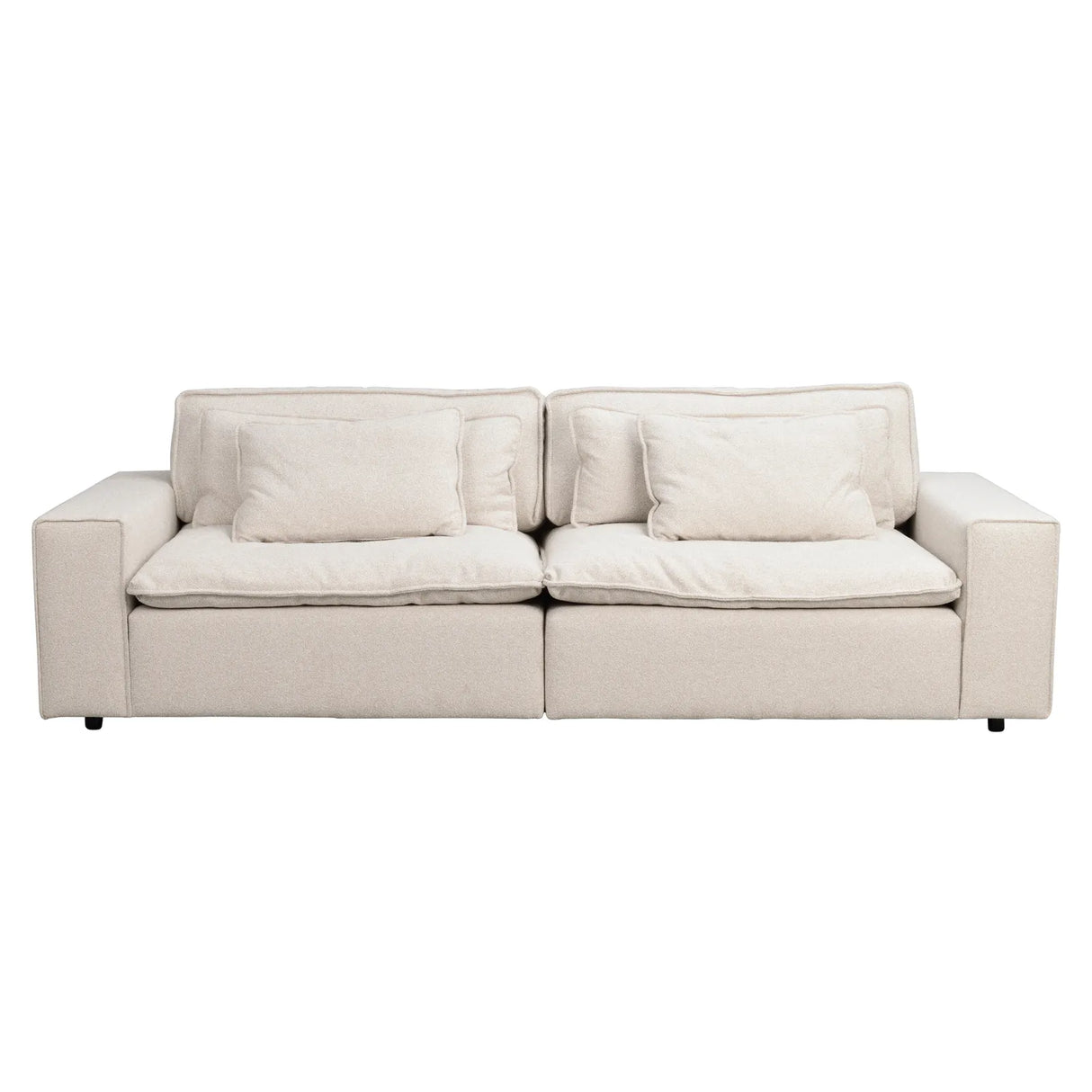 RAWLINS 3-seater sofa in Sandra light beige, 259x116x85 cm