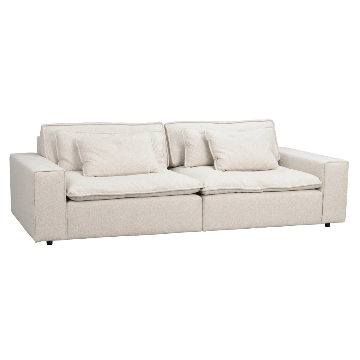 RAWLINS 3-seater sofa in Sandra light beige, 259x116x85 cm