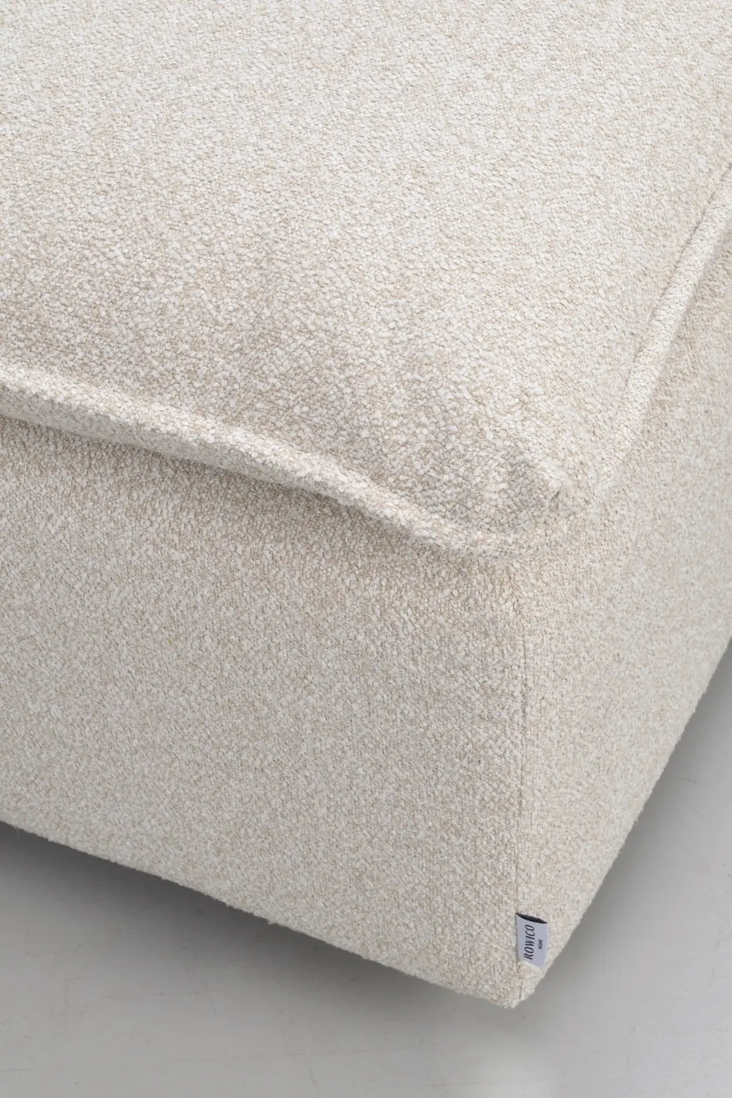 RAWLINS Fußhocker in Sandra Hellbeige, 91x91x45 cm