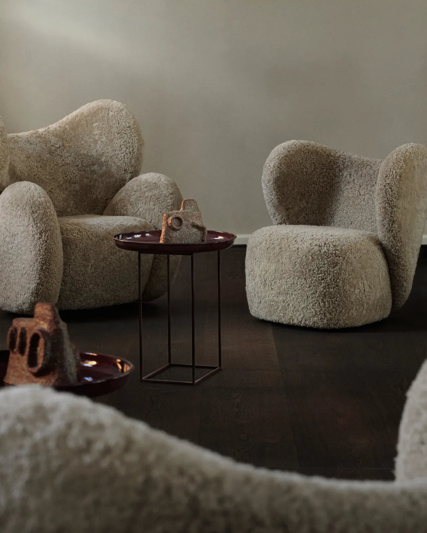 Couchtisch Duke aus pulverbeschichtetem Stahl, klein, 45x45x52 cm - ZEN ZONE Furniture