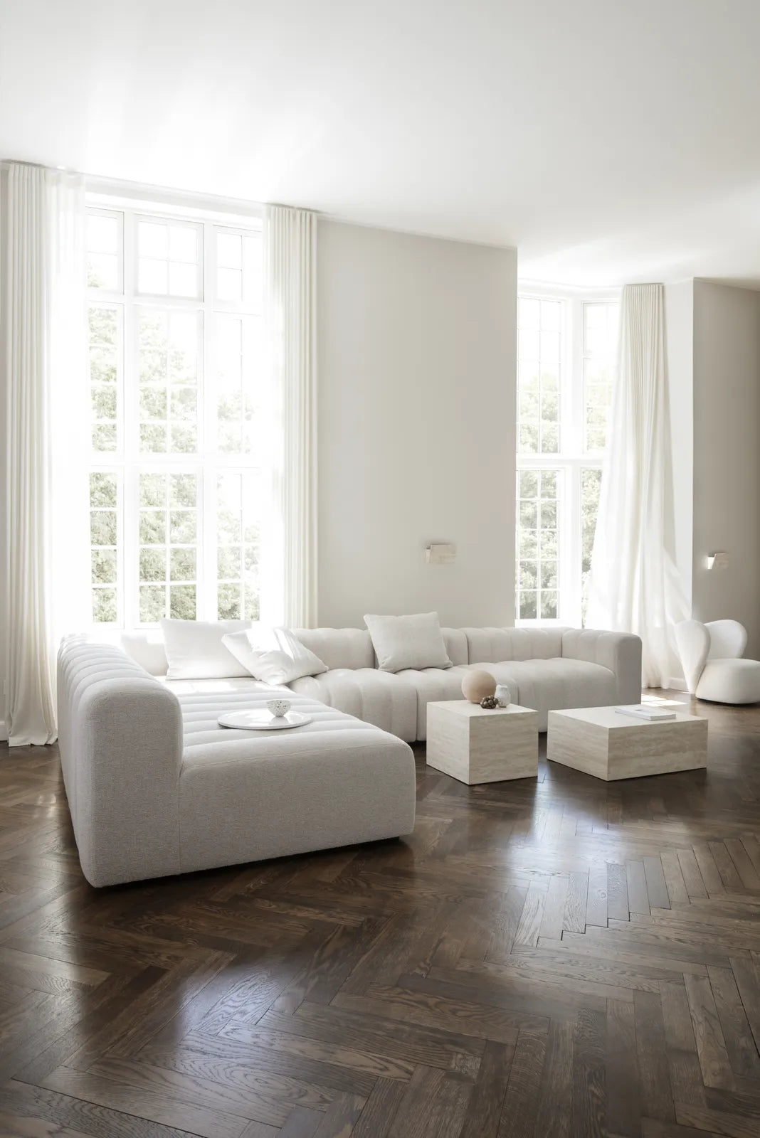 Cubism Couchtisch aus Travertin, Gross, 80x50x30 cm - ZEN ZONE Furniture