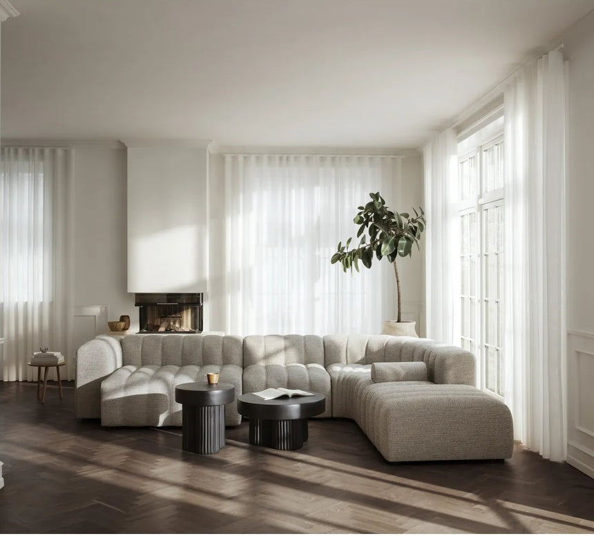 Couchtisch Gear aus Beton, rund, 70×70×38 cm - ZEN ZONE Furniture