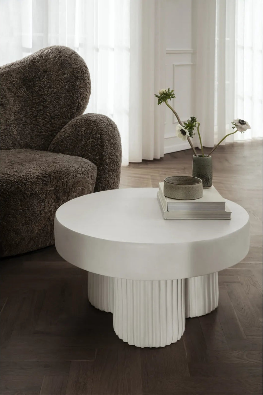 Couchtisch Gear aus Beton, rund, 70×70×38 cm - ZEN ZONE Furniture