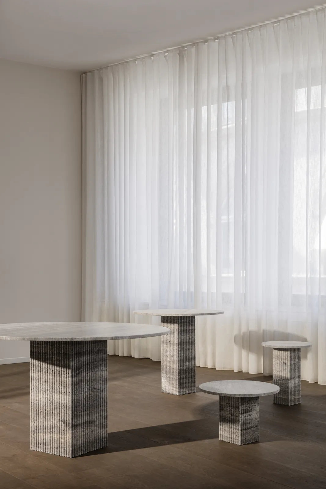 Beistelltisch SoHo aus Travertin, 80×80×74 cm - ZEN ZONE Furniture