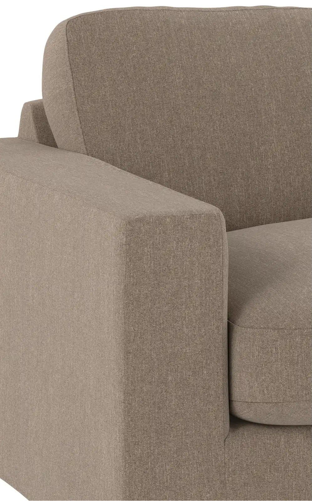 3-Sitzer Sofa LANGDON aus Stoff in Nougat, 216×114×80 cm