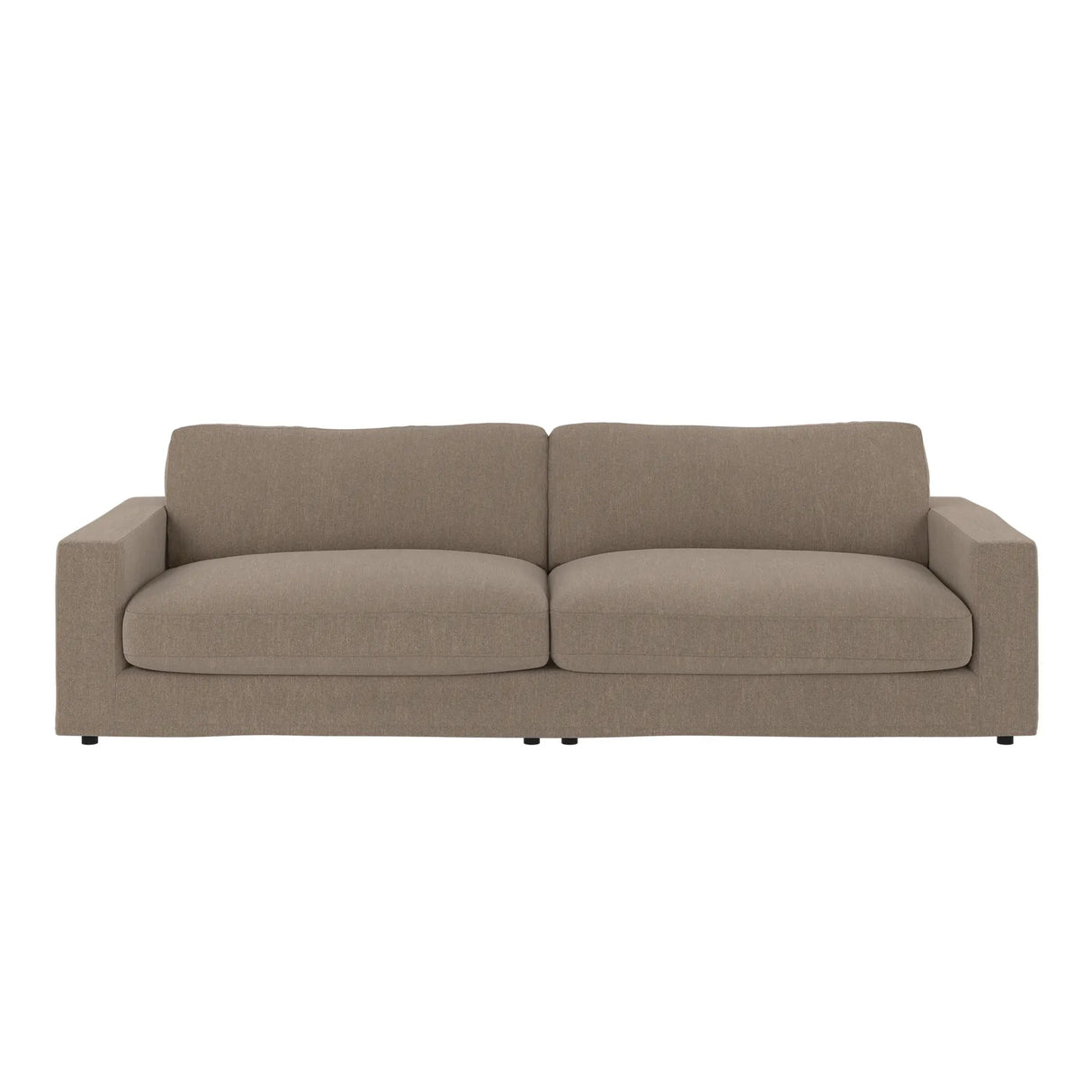 3-Sitzer Sofa LANGDON aus Stoff in Nougat, 216×114×80 cm