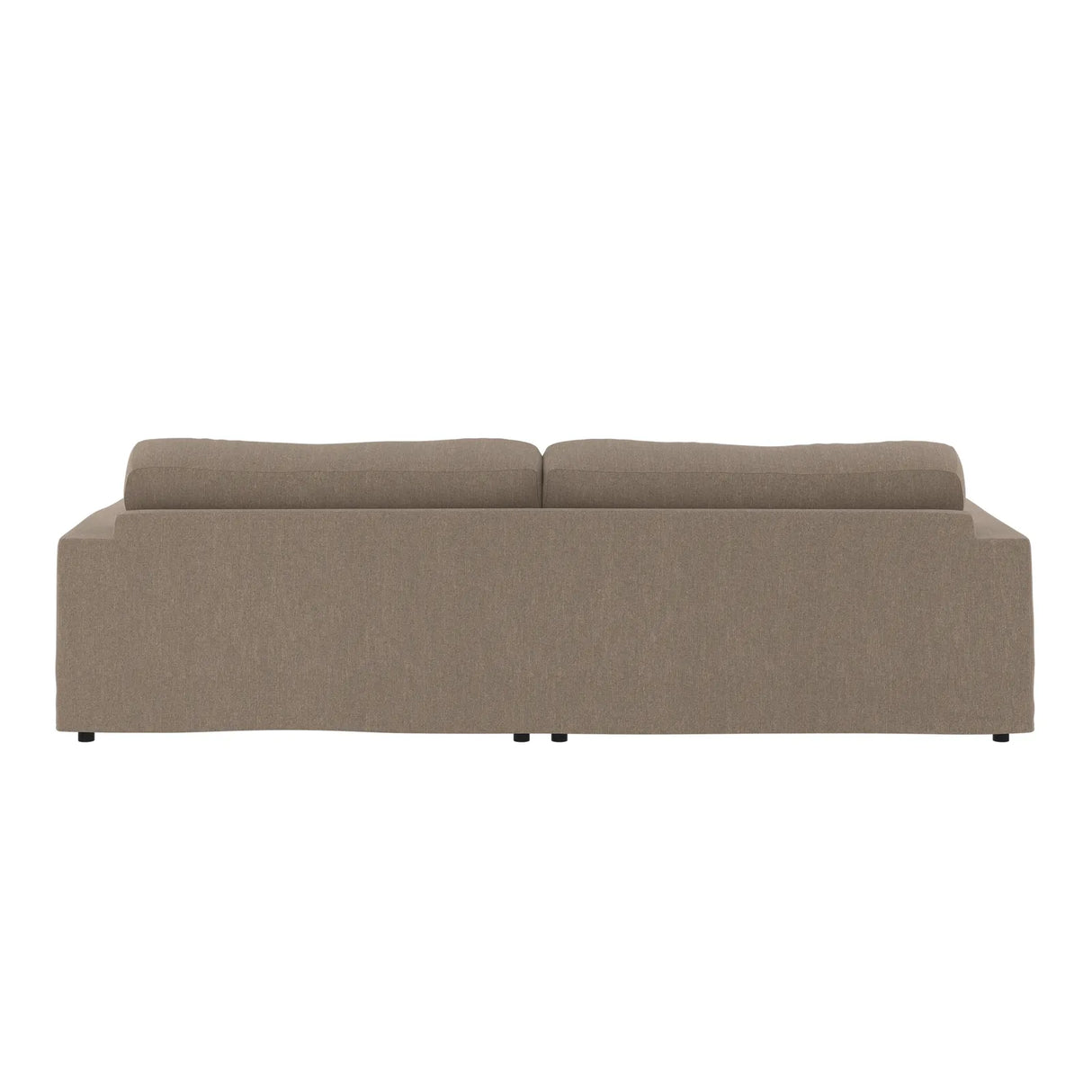 3-Sitzer Sofa LANGDON aus Stoff in Nougat, 216×114×80 cm