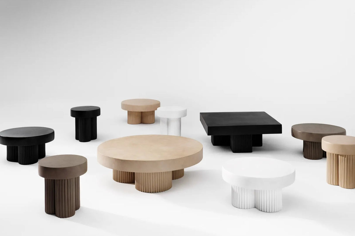 Beistelltisch Gear aus Beton, rund, 45×45×49 cm