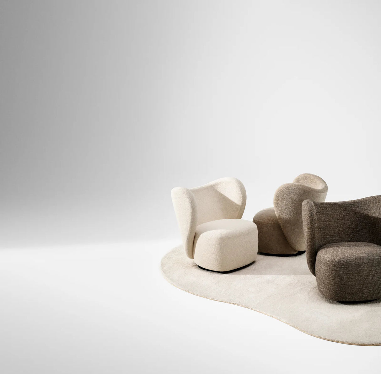 Little Big armchair, swivel, 77x75 cm