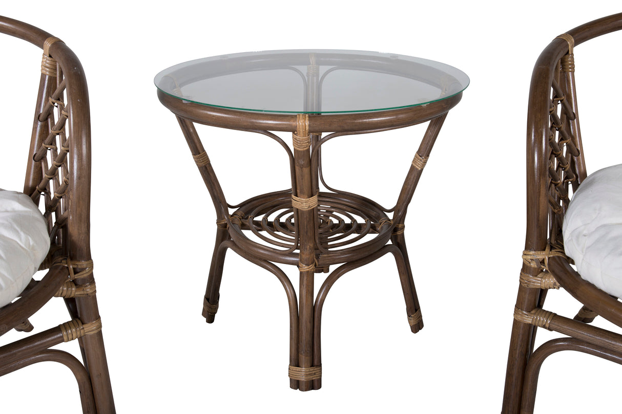 Wera Café Garnitur Rattan / Offwhite Kissen - ZEN ZONE Furniture