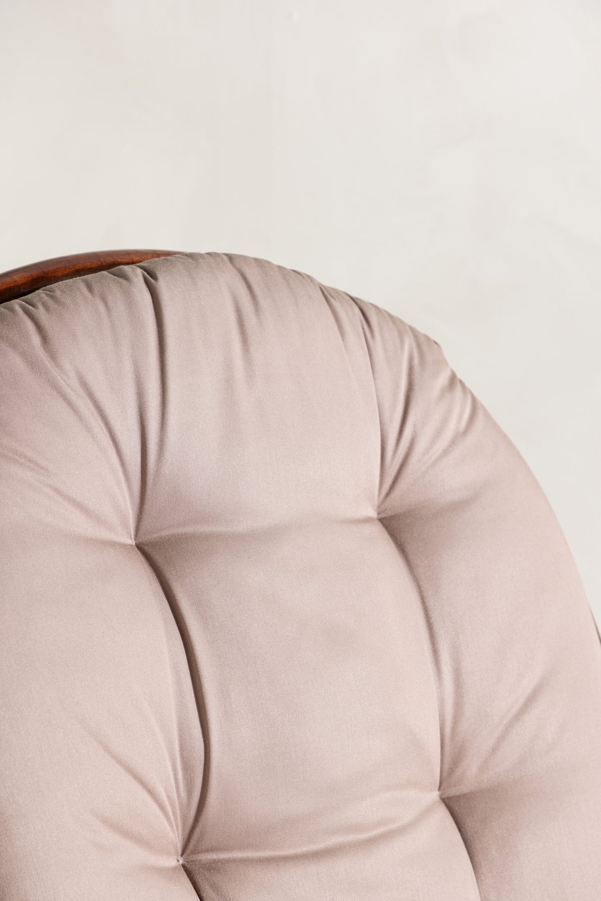 Swing Loungechair Rattan Walnuss dunkel / Beige - ZEN ZONE Furniture