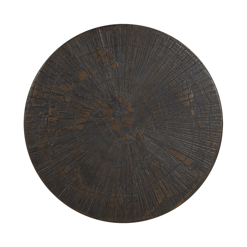 Satz Beistelltische - Mineralien - Scheibe Umbra - rund - 2 Stück - ZEN ZONE
