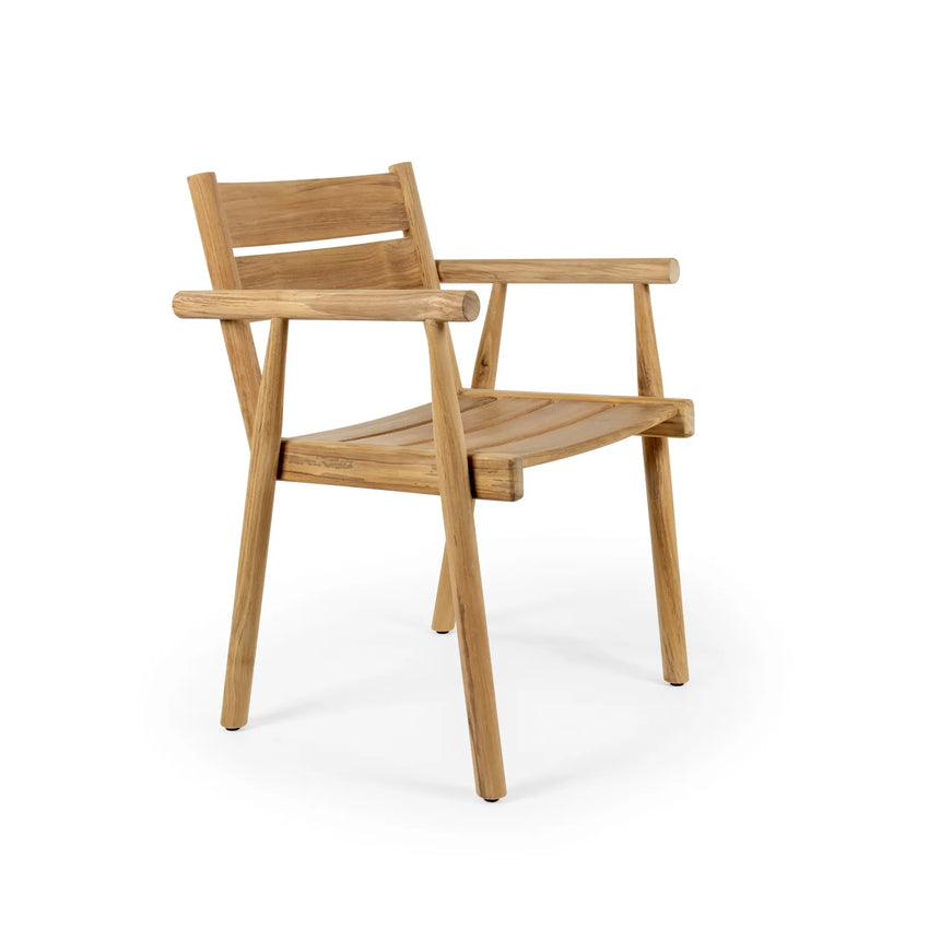 Atrani Gartenstuhl aus Teakholz mit Armlehnen - ZEN ZONE Furniture