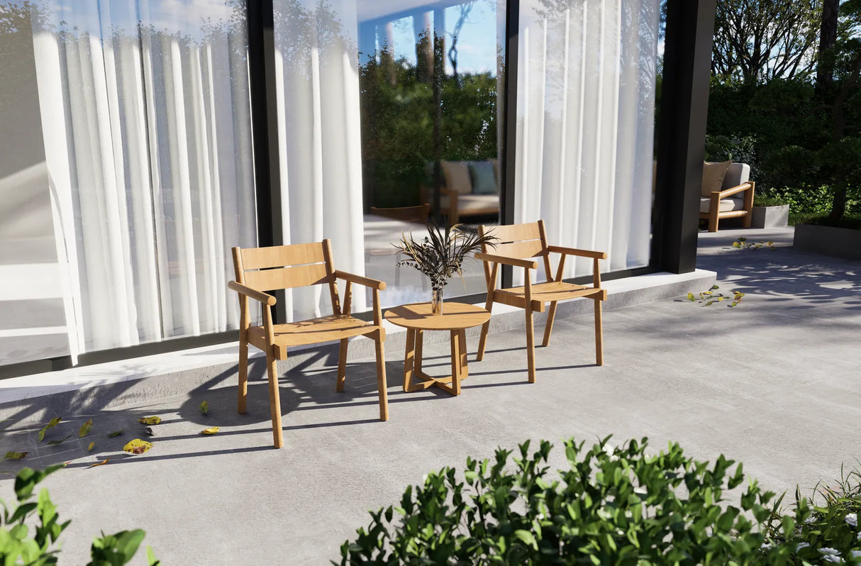 Atrani Outdoor Beistelltisch aus Teakholz 40x40 cm - ZEN ZONE Furniture