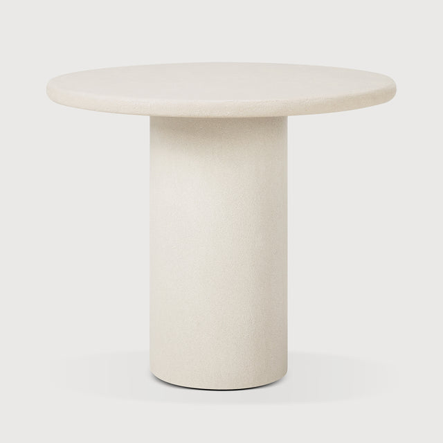 Elements Esstisch - Mikrozement - Off White - rund - 90 x 90 x 76 cm - ZEN ZONE Furniture