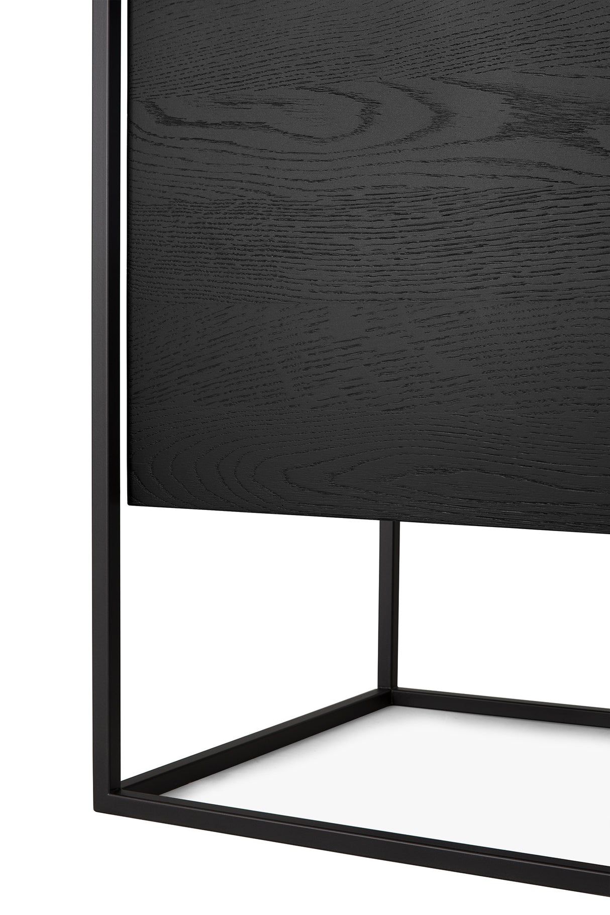 Monolit Sideboard - lackierte Eiche - schwarz - 2 Türen - 110 x 45 x 78 cm - ZEN ZONE Furniture