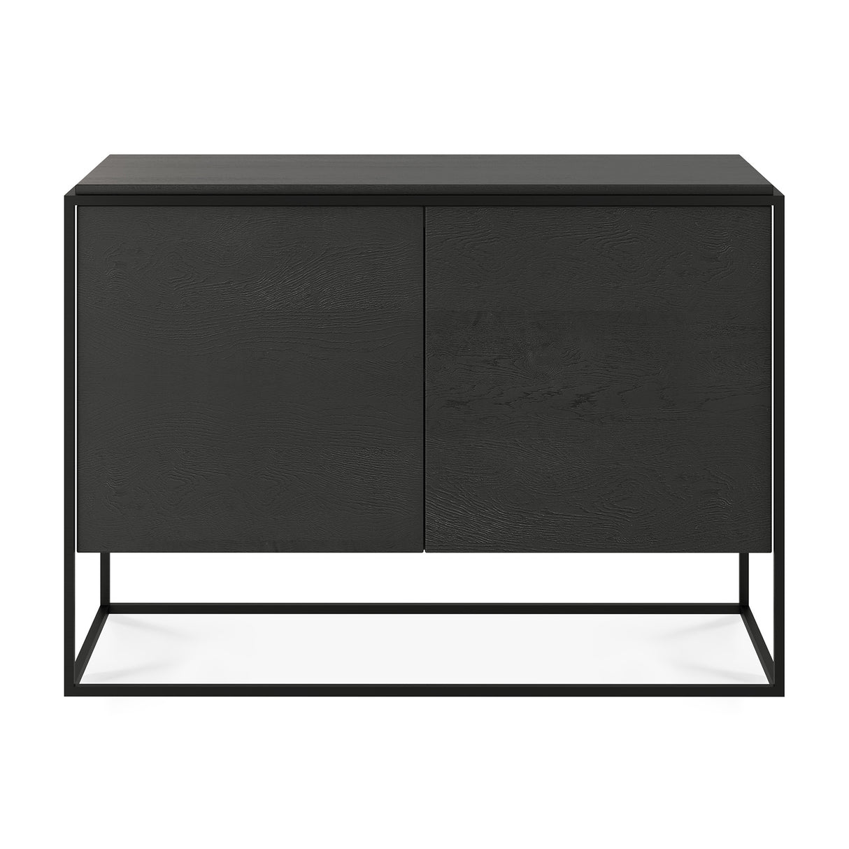Monolit Sideboard - lackierte Eiche - schwarz - 2 Türen - 110 x 45 x 78 cm - ZEN ZONE Furniture