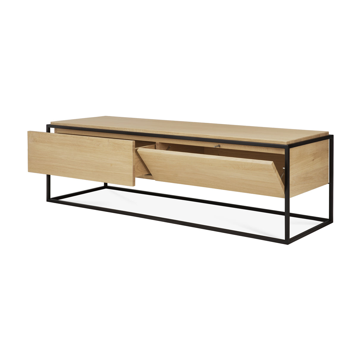 Monolit TV-Schrank - Eiche - 1 Klapptür - 1 Schublade - 140 x 45 x 42 cm - ZEN ZONE Furniture