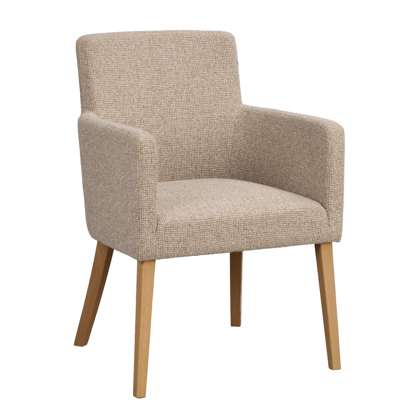 Chaise de salle à manger HUDSON en chêne massif, disponible dans divers tissus