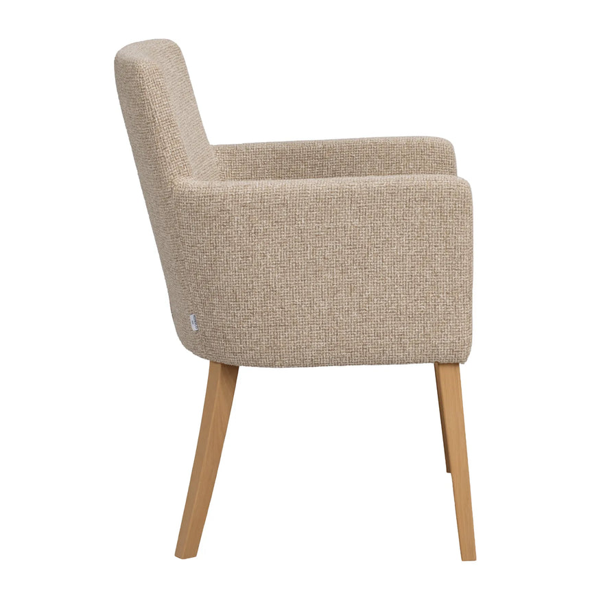Chaise de salle à manger HUDSON en chêne massif, disponible dans divers tissus