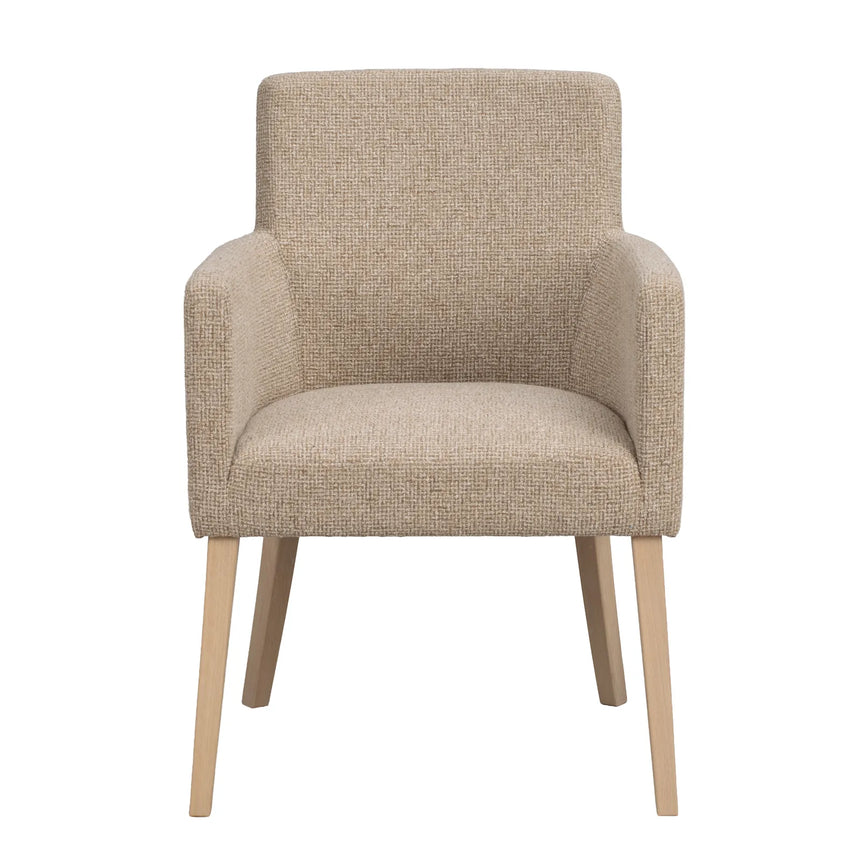 Chaise de salle à manger HUDSON en chêne massif, disponible dans divers tissus