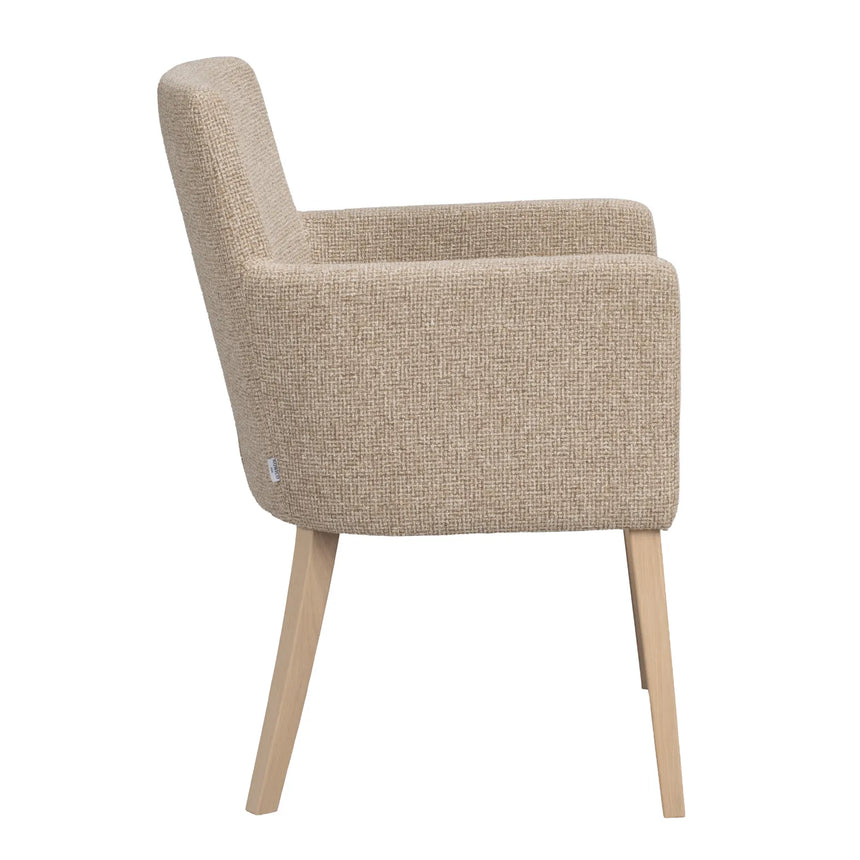 Chaise de salle à manger HUDSON en chêne massif, disponible dans divers tissus