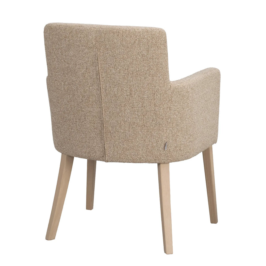 Chaise de salle à manger HUDSON en chêne massif, disponible dans divers tissus