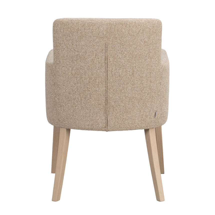 Chaise de salle à manger HUDSON en chêne massif, disponible dans divers tissus