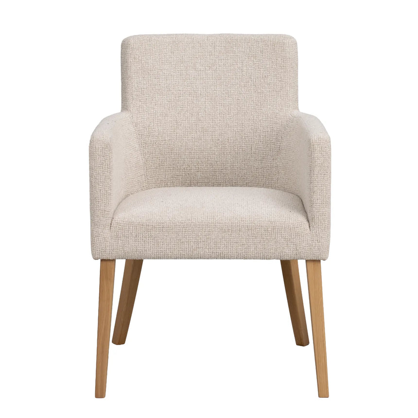 Chaise de salle à manger HUDSON en chêne massif, disponible dans divers tissus