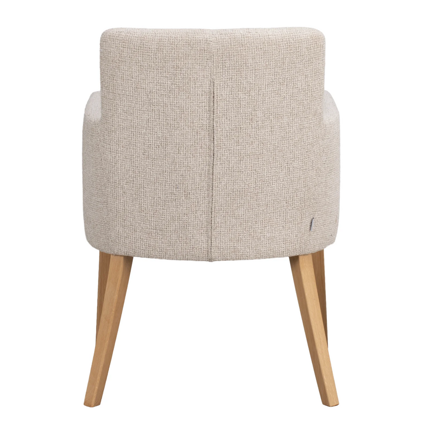 Chaise de salle à manger HUDSON en chêne massif, disponible dans divers tissus