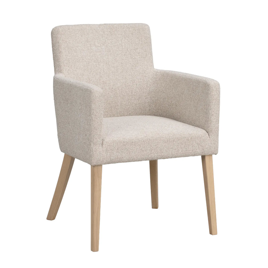 Chaise de salle à manger HUDSON en chêne massif, disponible dans divers tissus
