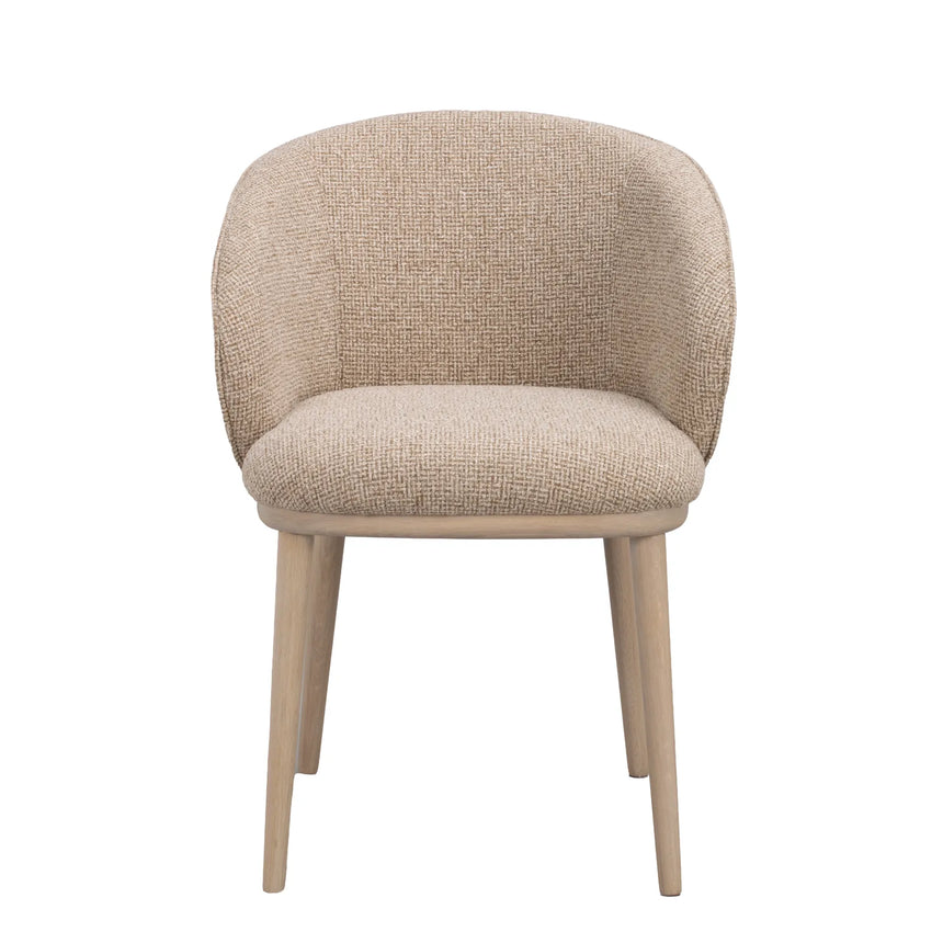 Essstuhl JUDSON aus massivem Eichenholz, Verona #173 medium beige