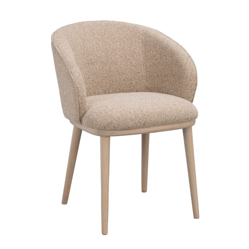 Essstuhl JUDSON aus massivem Eichenholz, Verona #173 medium beige
