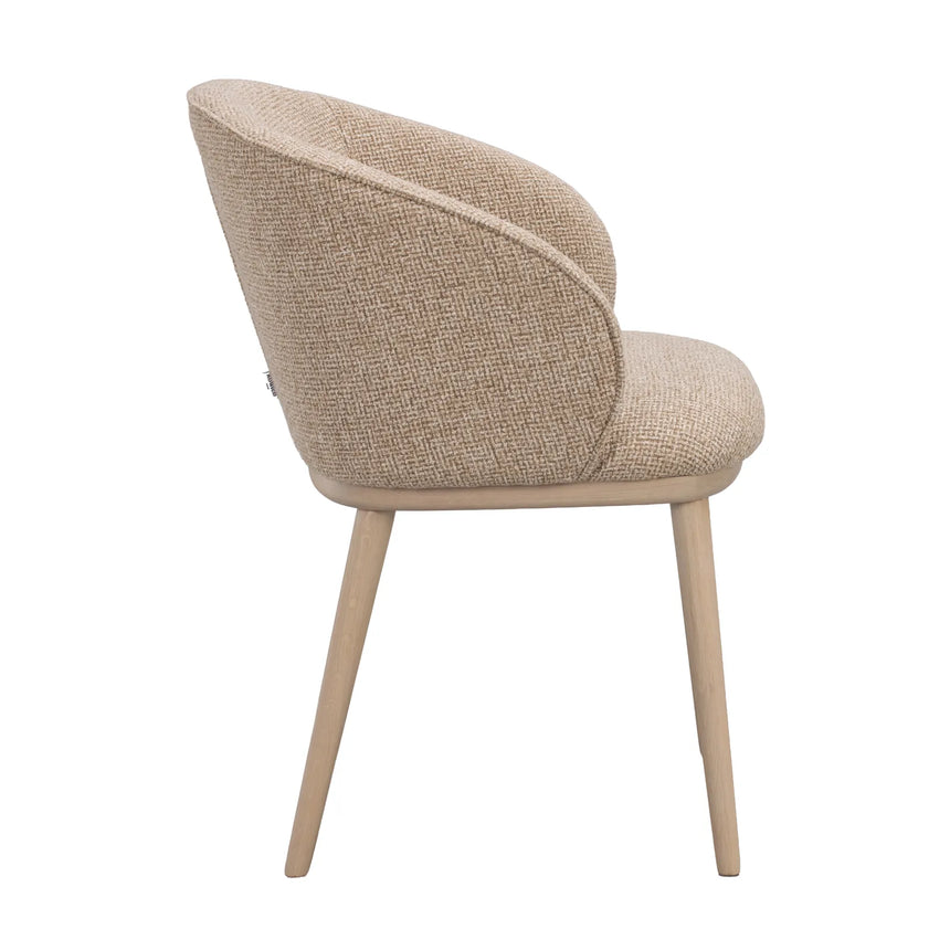 Essstuhl JUDSON aus massivem Eichenholz, Verona #173 medium beige