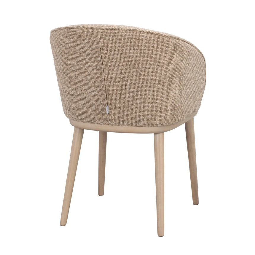 Essstuhl JUDSON aus massivem Eichenholz, Verona #173 medium beige