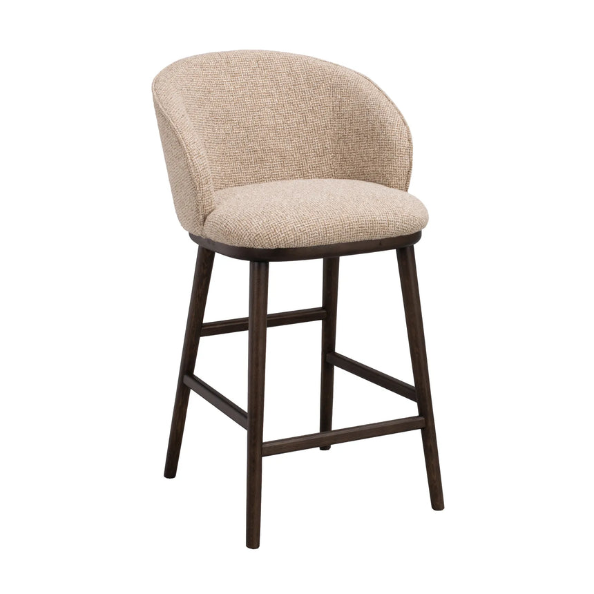 Barhocker JUDSON aus massivem, lackiertem Eichenholz, Verona #173 medium beige, 50x55x90 cm