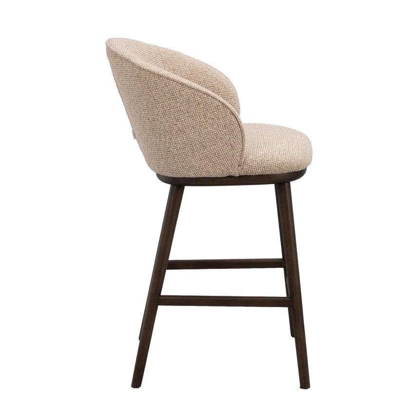 Barhocker JUDSON aus massivem, lackiertem Eichenholz, Verona #173 medium beige, 50x55x90 cm